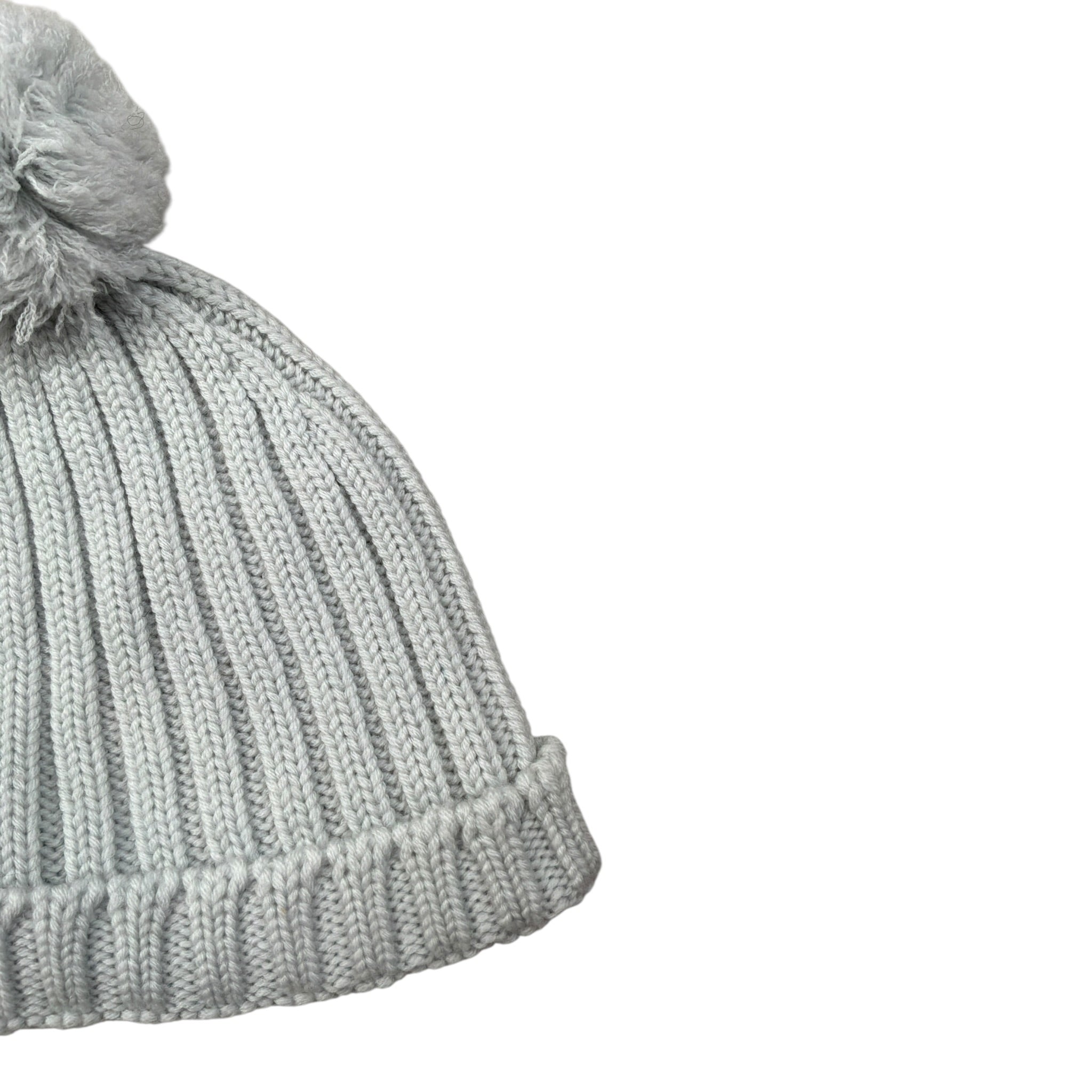 Wedoble Cappello tinta unita con Pon Pon Azzurro per Neonato I1801307E AZZURRO WEDOBLE 