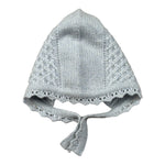 Wedoble Cappello tinta unita con Ricami Azzurro per Neonata I1807360A AZZURRO WEDOBLE 