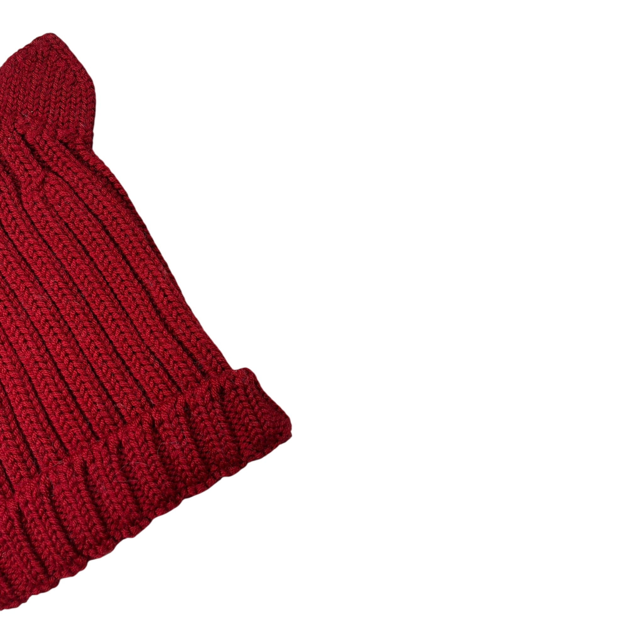 Wedoble Cappello tinta unita con Orecchie Bordeaux per Neonato I2010307E BORDEAUX WEDOBLE 