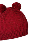 Wedoble Cappello tinta unita con Pon Pon Bordeaux per Neonata I2110307CN BORDEAUX WEDOBLE 