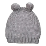Wedoble Cappello tinta unita con Pon Pon Grigio per Neonata I2110307CN GRIGIO WEDOBLE 