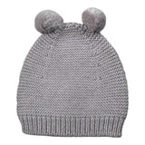 Wedoble Cappello tinta unita con Pon Pon Grigio per Neonata I2110307CN GRIGIO WEDOBLE 