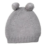 Wedoble Cappello tinta unita con Pon Pon Grigio per Neonata I2110307CN GRIGIO WEDOBLE 