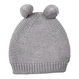 Wedoble Cappello tinta unita con Pon Pon Grigio per Neonata I2110307CN GRIGIO WEDOBLE 