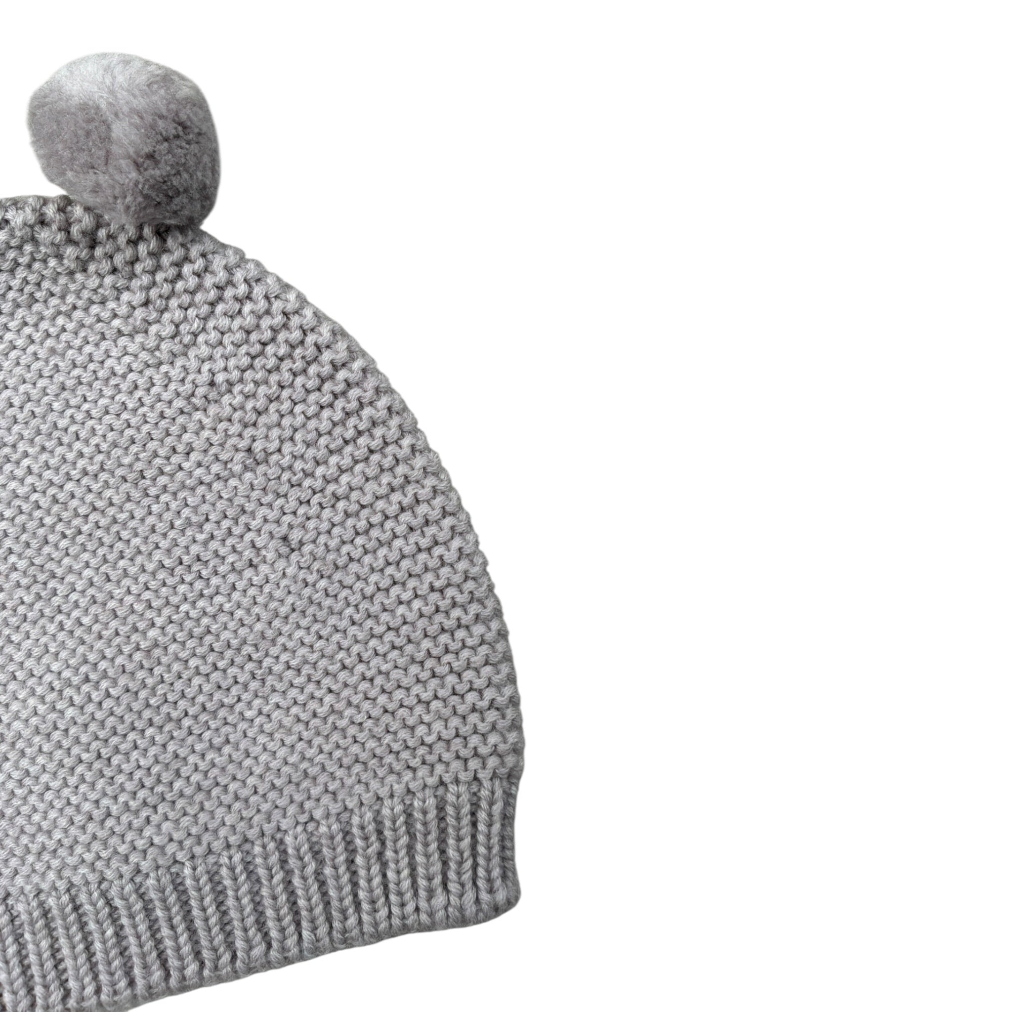Wedoble Cappello tinta unita con Pon Pon Grigio per Neonata I2110307CN GRIGIO WEDOBLE 