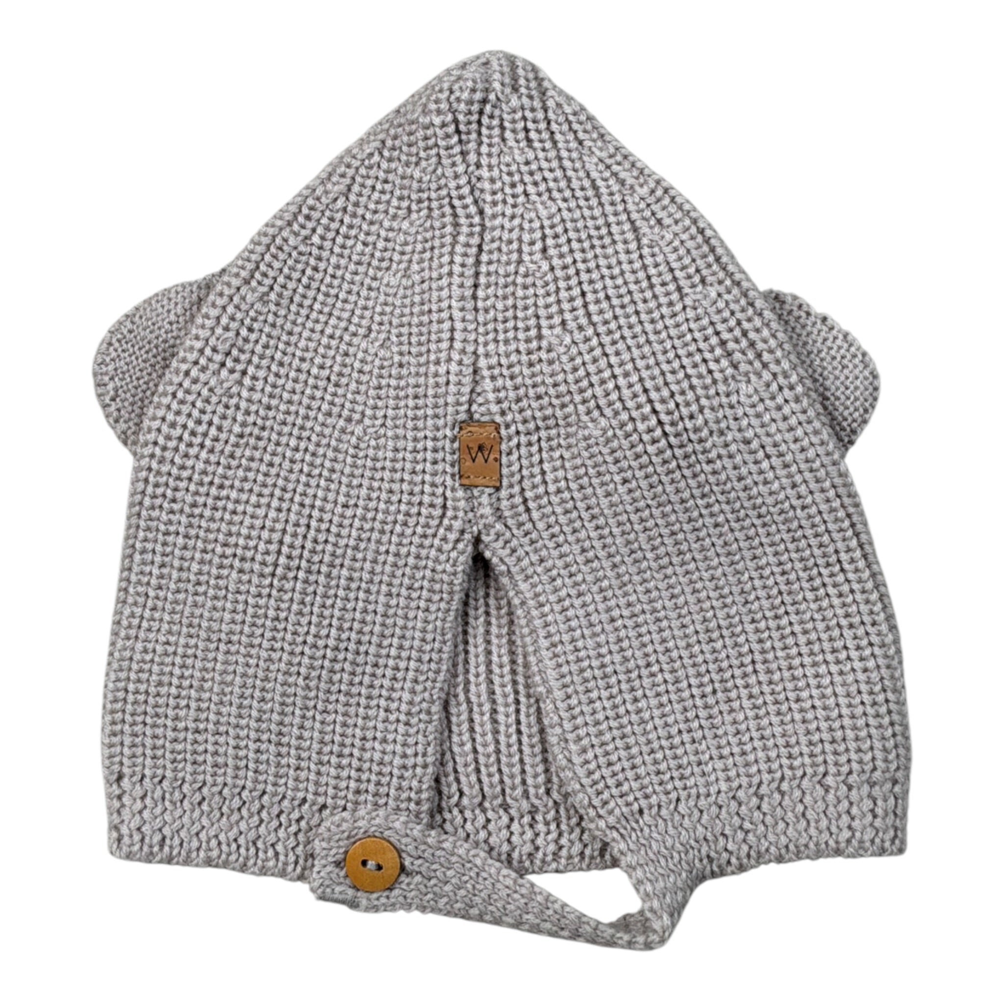 Wedoble Cappello tinta unita con Orecchie Grigio per Neonata I230307B GRIGIO WEDOBLE 