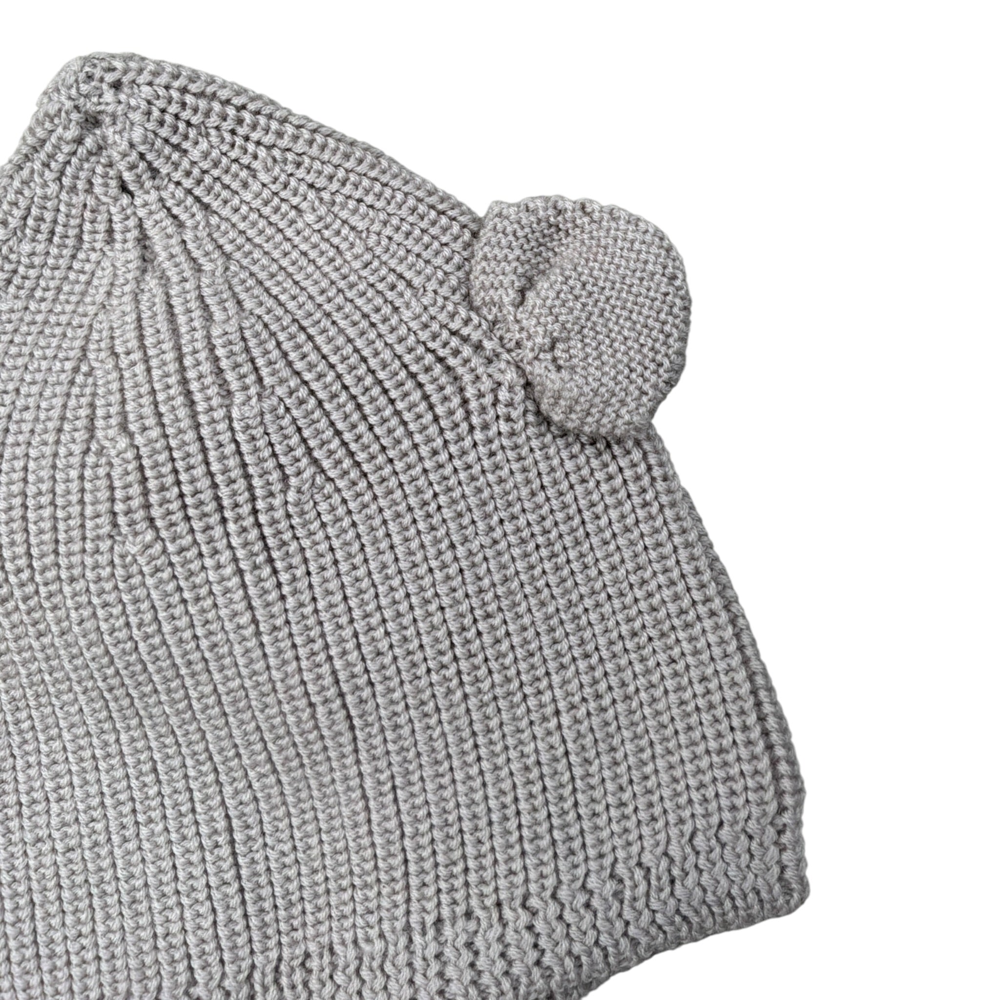 Wedoble Cappello tinta unita con Orecchie Grigio per Neonata I230307B GRIGIO WEDOBLE 