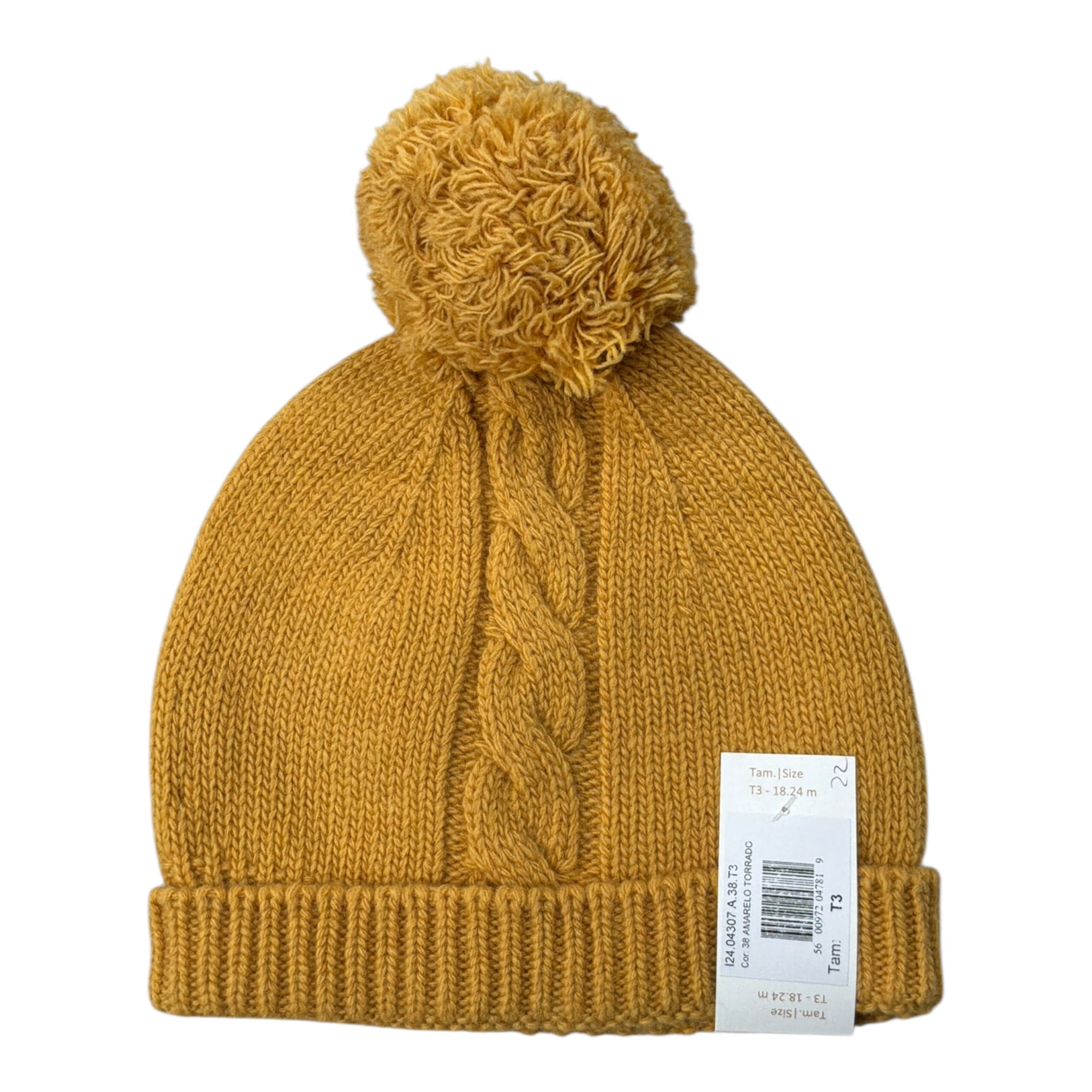 Wedoble Cappello tinta unita con Pon Pon Giallo per Neonato I2404307 GIALLO WEDOBLE 