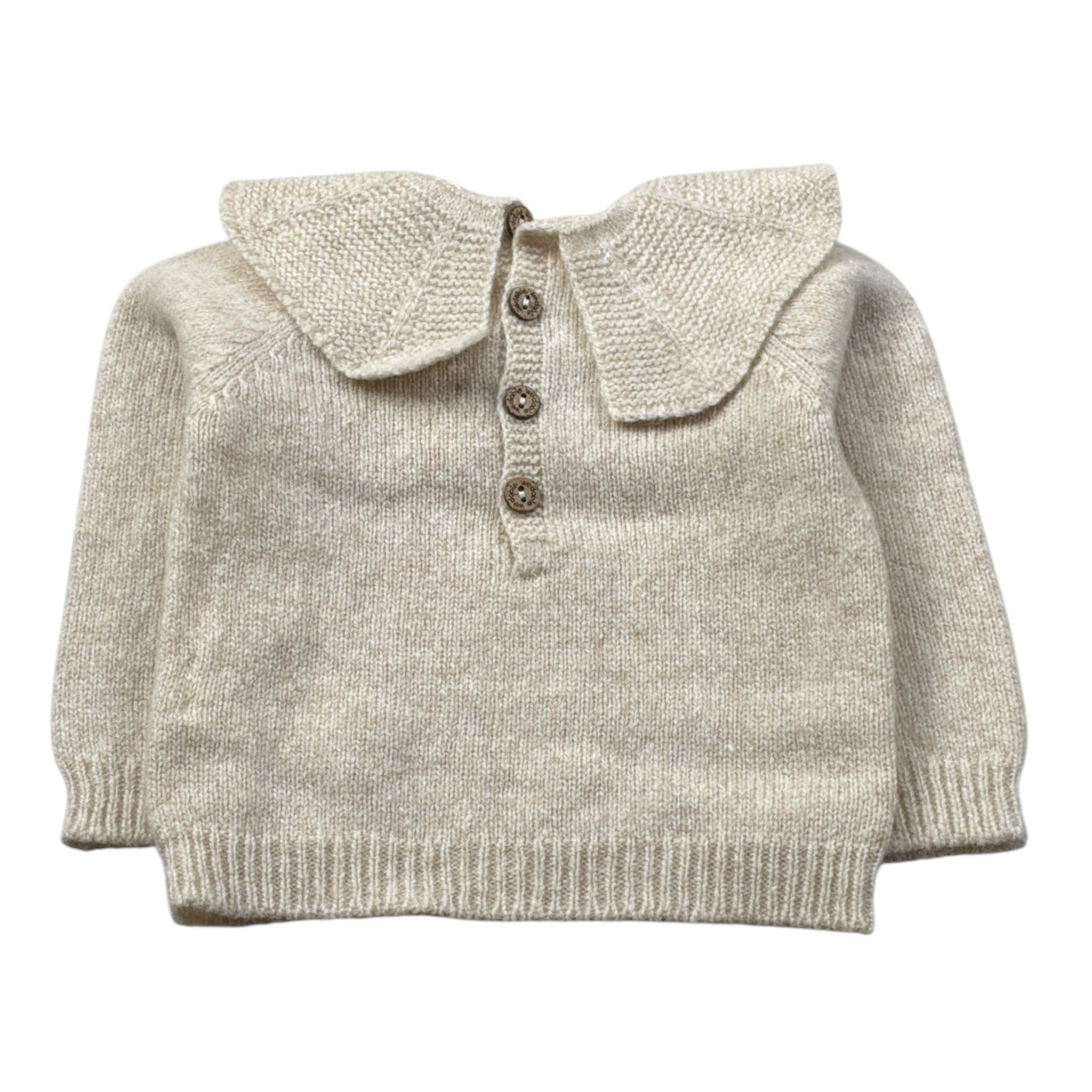 Wedoble Maglia tinta unita con Colletto Beige per Neonata I2504301B BEIGE WEDOBLE 