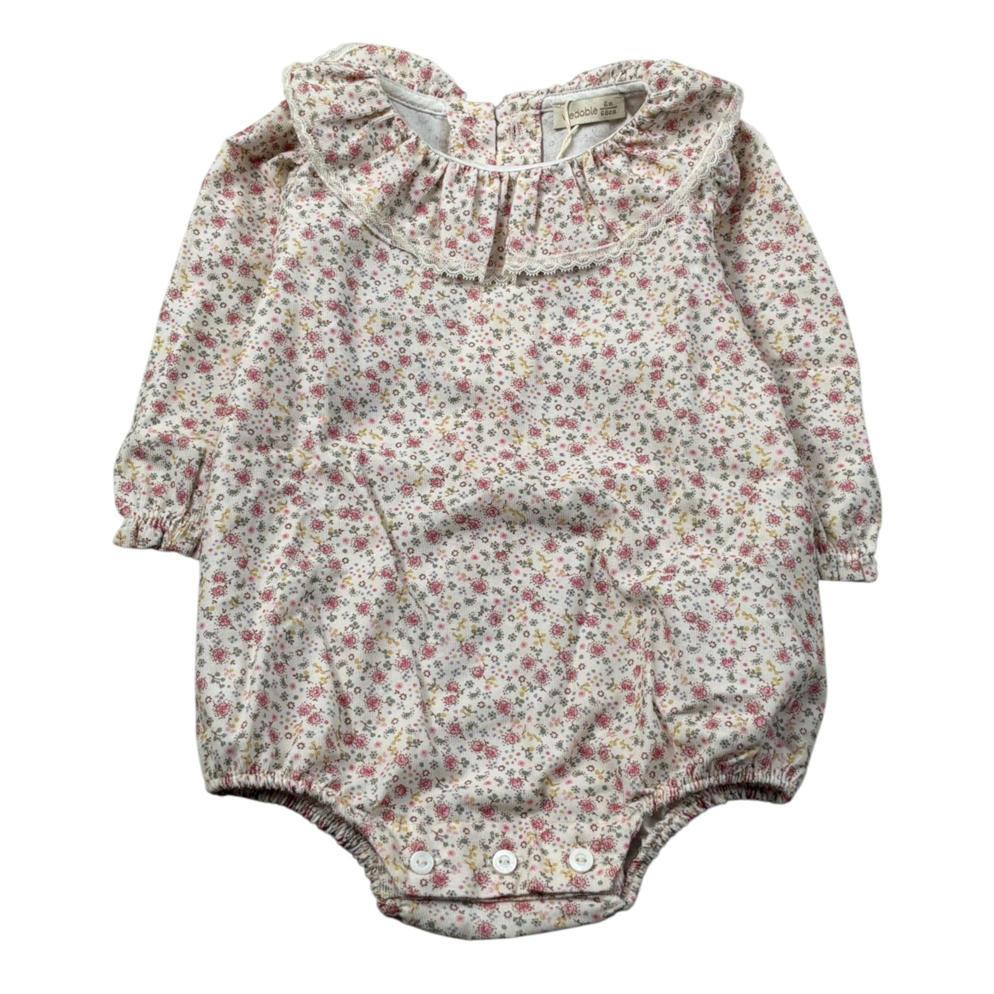 Wedoble Body Camicia Manica Lunga Fantasia Floreale Panna per Neonata I2506716A PANNA WEDOBLE 