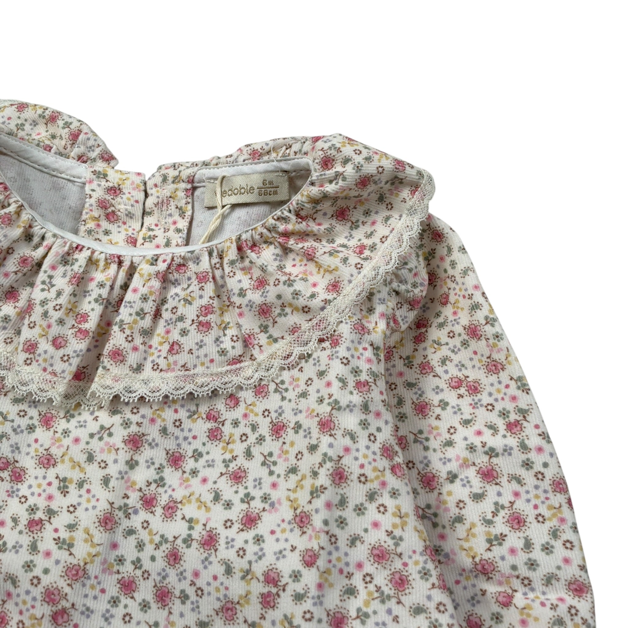 Wedoble Body Camicia Manica Lunga Fantasia Floreale Panna per Neonata I2506716A PANNA WEDOBLE 