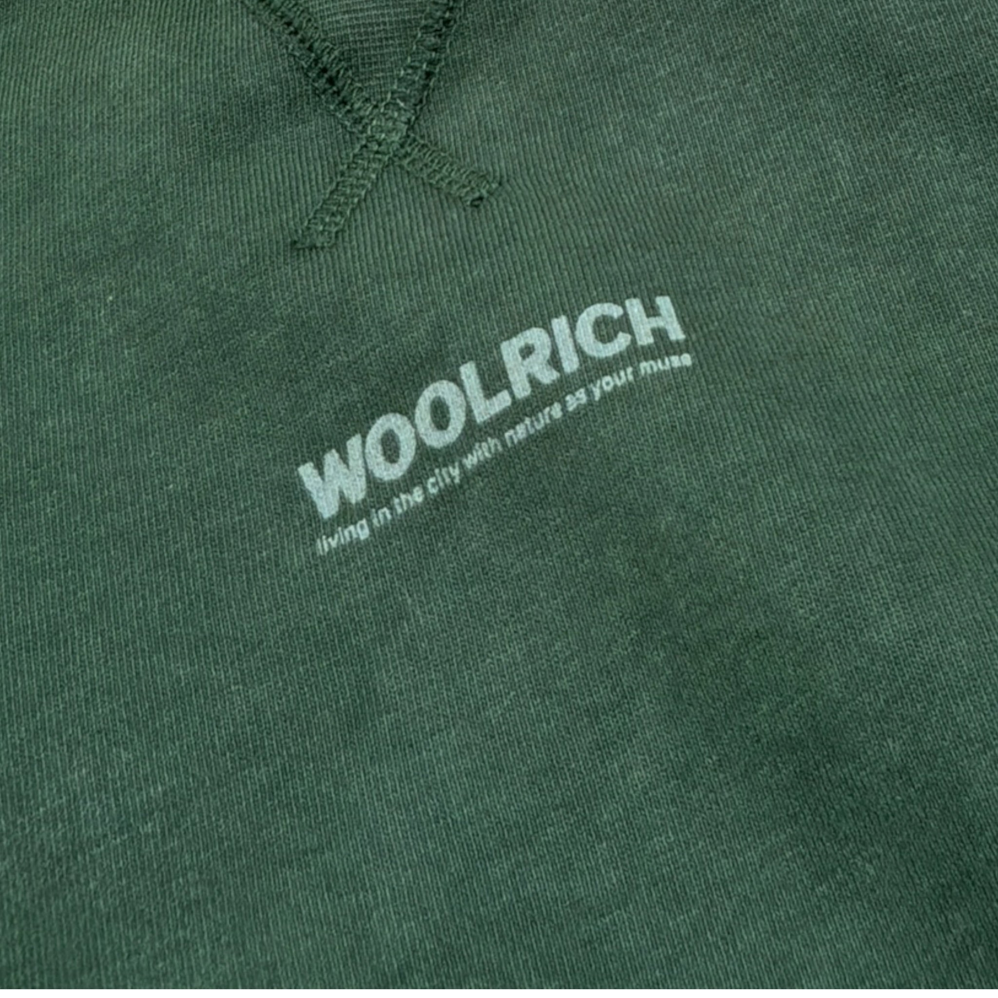 Woolrich Felpa Girocollo tinta unita con Stampa Verde per Bambino CFWKSW2004 VERDE WOOLRICH 