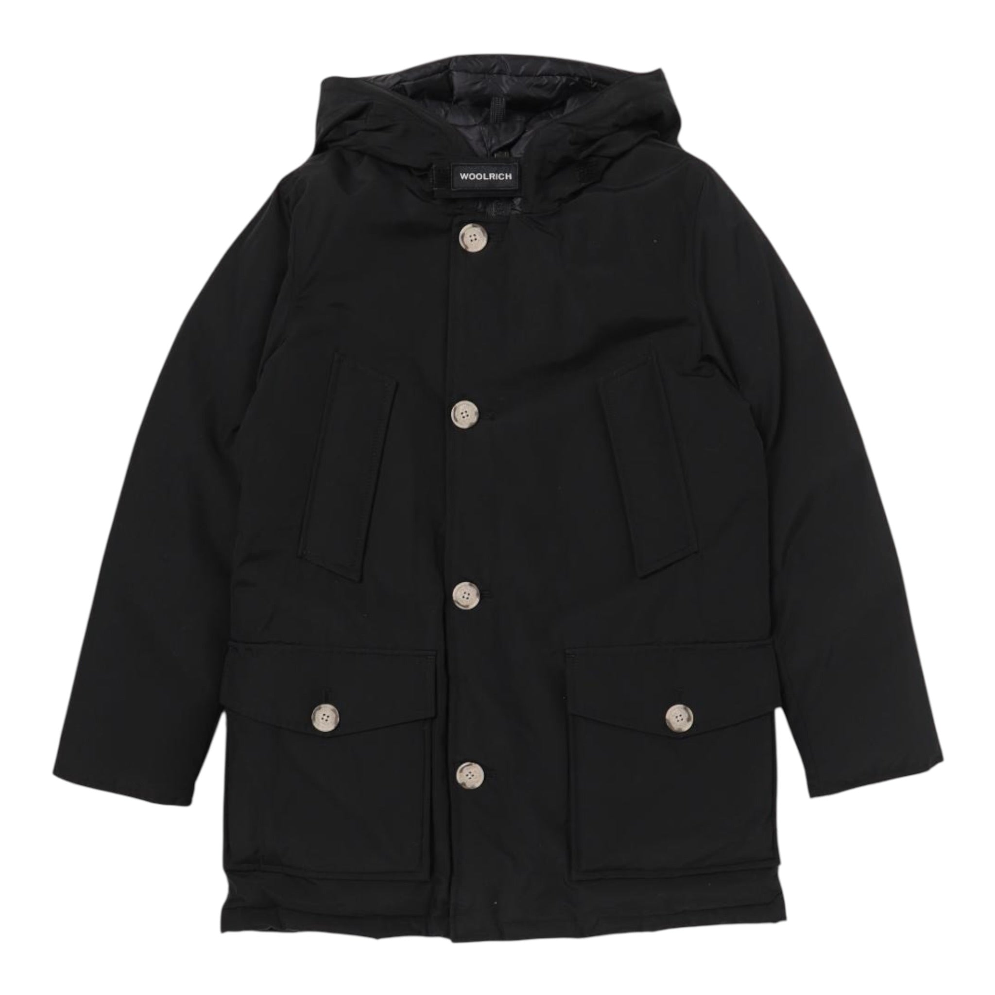 Woolrich Giubbino tinta unita con Bottoni Nero per Bambino WKCPS2124 NERO WOOLRICH 
