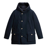 Woolrich Giubbino tinta unita con Bottoni Blu per Bambino WKOU0188 BLU WOOLRICH 