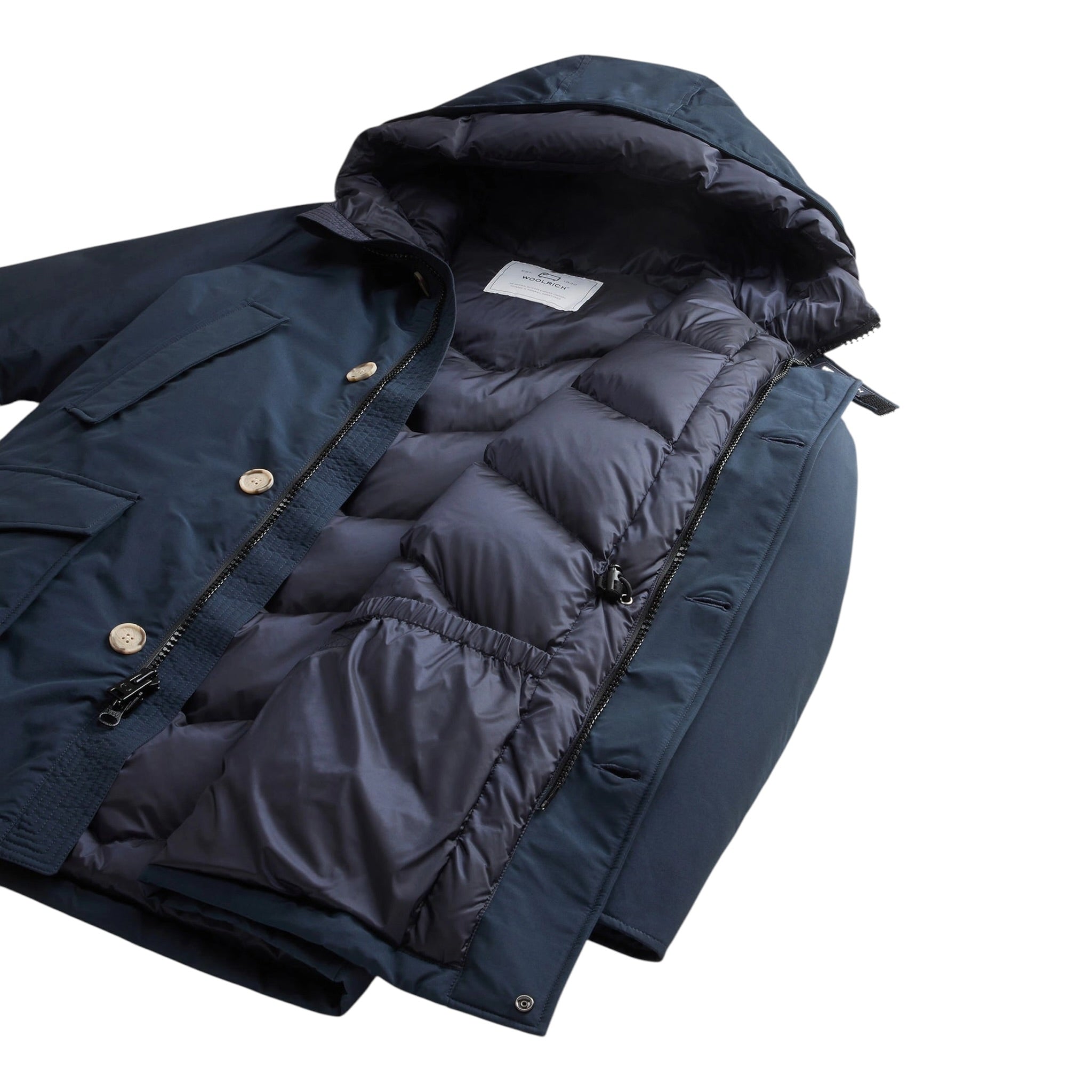 Woolrich Giubbino tinta unita con Bottoni Blu per Bambino WKOU0188 BLU WOOLRICH 