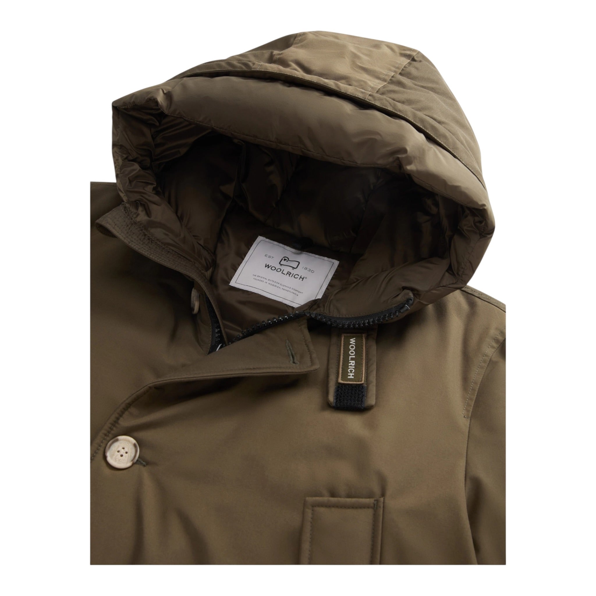 Woolrich Giubbino tinta unita con Bottoni Verde per Bambino WKOU0188 VERDE WOOLRICH 