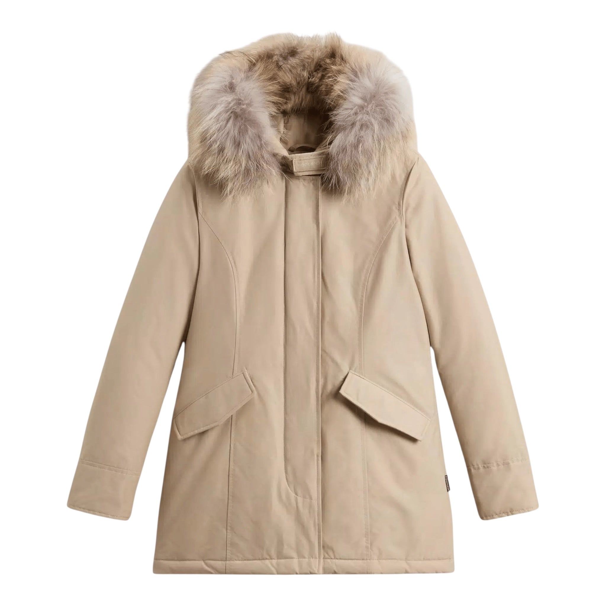 Woolrich Giubbino tinta unita con Bottoni Beige per Bambina WKOU0221A BEIGE WOOLRICH 