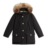 Woolrich Giubbino tinta unita con Bottoni Nero per Bambino WKOU0221 NERO WOOLRICH 