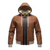 Yes London Giubbino tinta unita con Zip E Cappuccio Ecopelle Marrone per Bambino JR0051X MARRONE YES LONDON 