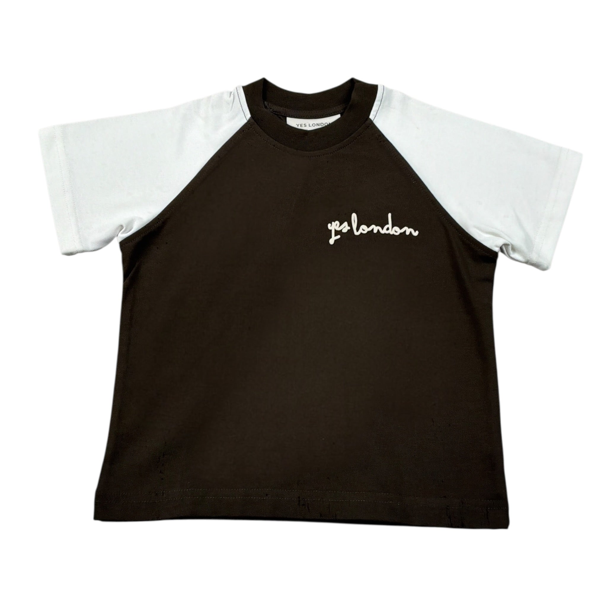Yes London T-Shirt Bicolore con Stampa Verde per Neonato JR2166 VERDE YES LONDON 