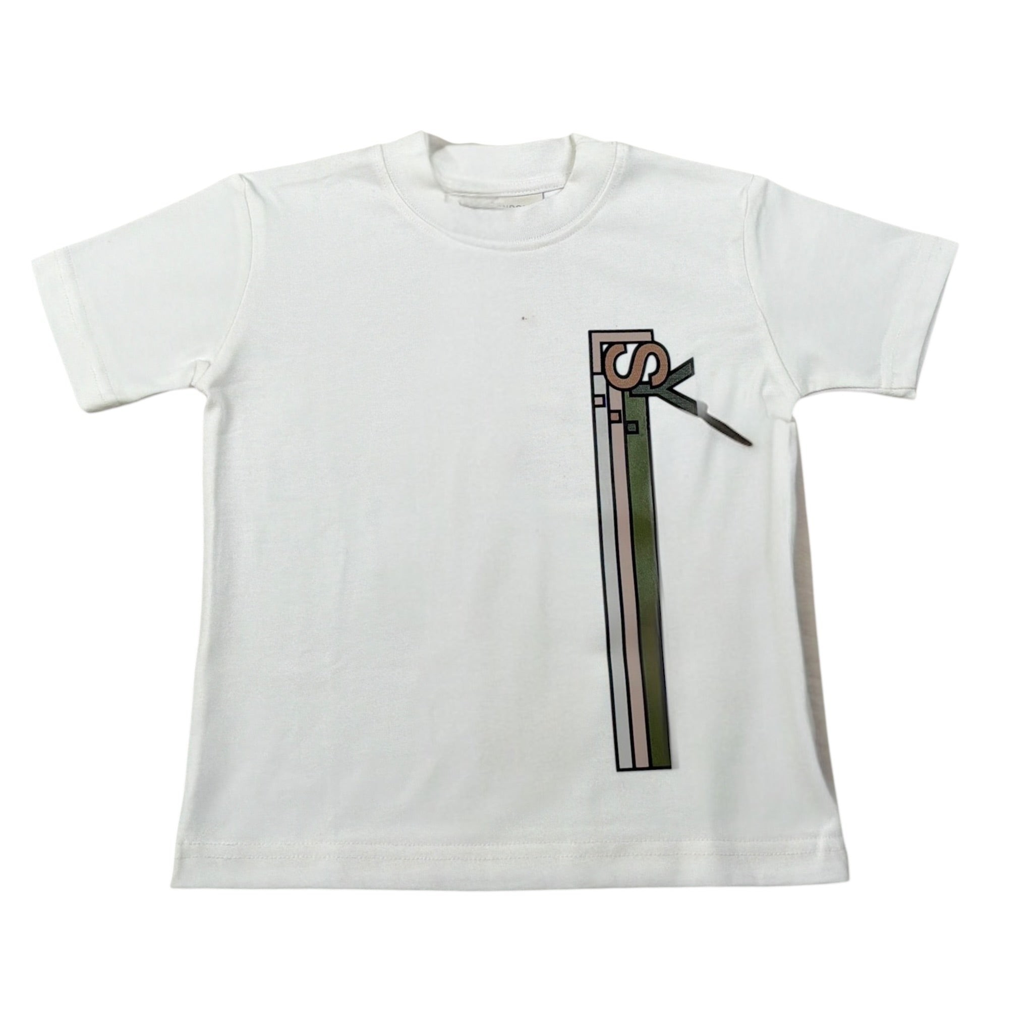 Yes London T-Shirt tinta unita con Stampa Bianco per Bambino JR267 BIANCO YES LONDON 