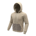 Yes London Felpa tinta unita con Zip Ecappuccio Beige per Bambino JR5096 BEIGE YES LONDON 