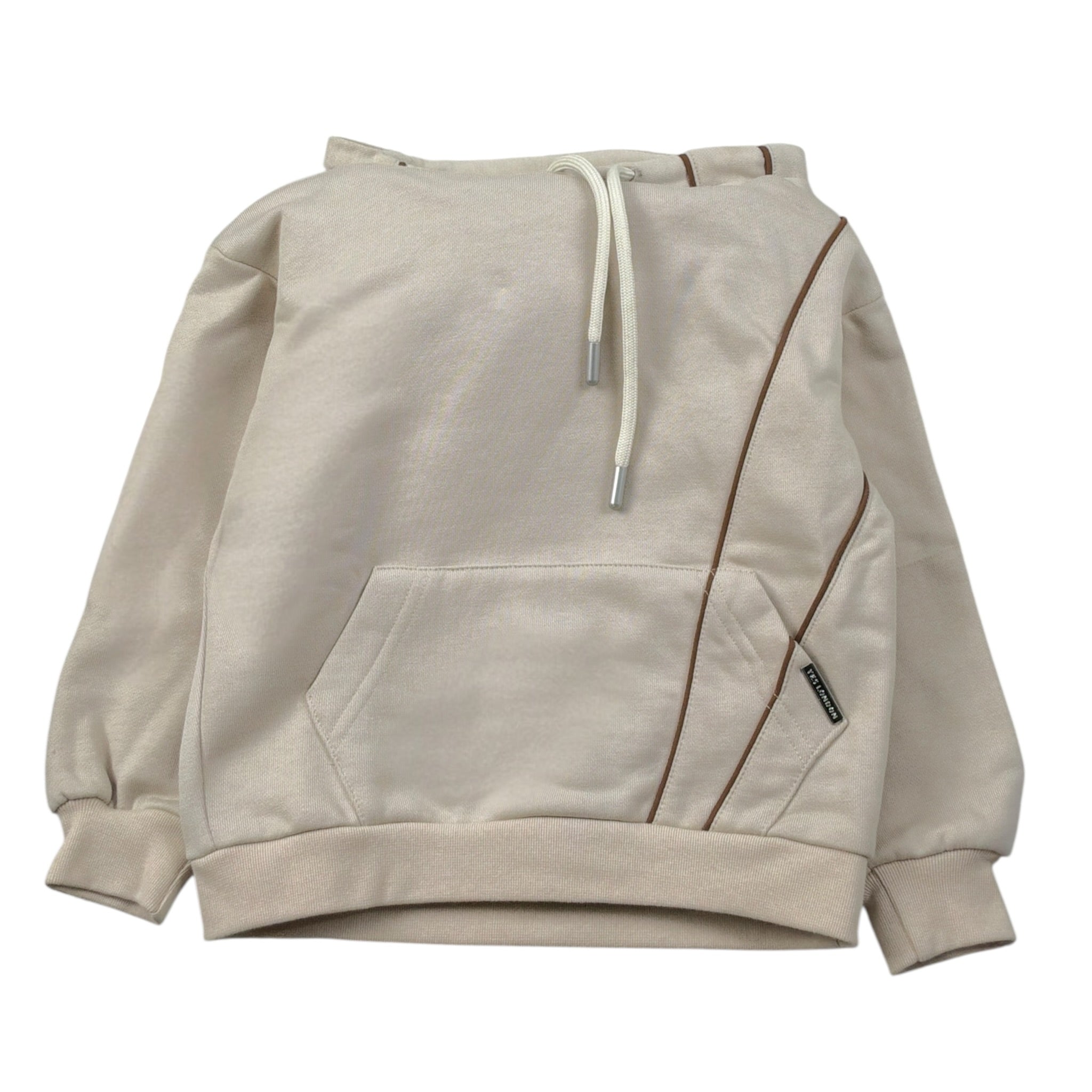 Yes London Felpa tinta unita con Cappuccio Beige per Neonato JR5099 BEIGE YES LONDON 
