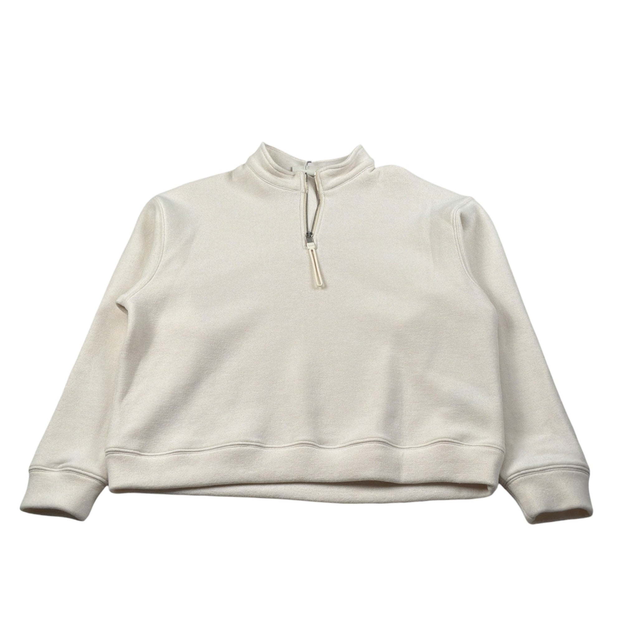 Yes London Felpa tinta unita con Mezza Zip E Colletto Panna per Bambino JR5112 PANNA YES LONDON 