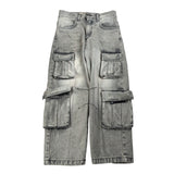 Yes London Jeans tinta unita con Tasconi Grigio per Bambino RPPRPR GRIGIO YES LONDON 