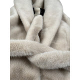 Yes London Pelliccia tinta unita con Cappuccio E Cinturino Beige per Bambina YSLEC006 BEIGE YES LONDON 