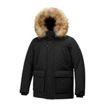 Yes Zee Giubbino tinta unita con Cappuccio Nero per Bambino 2585 NERO YES ZEE 