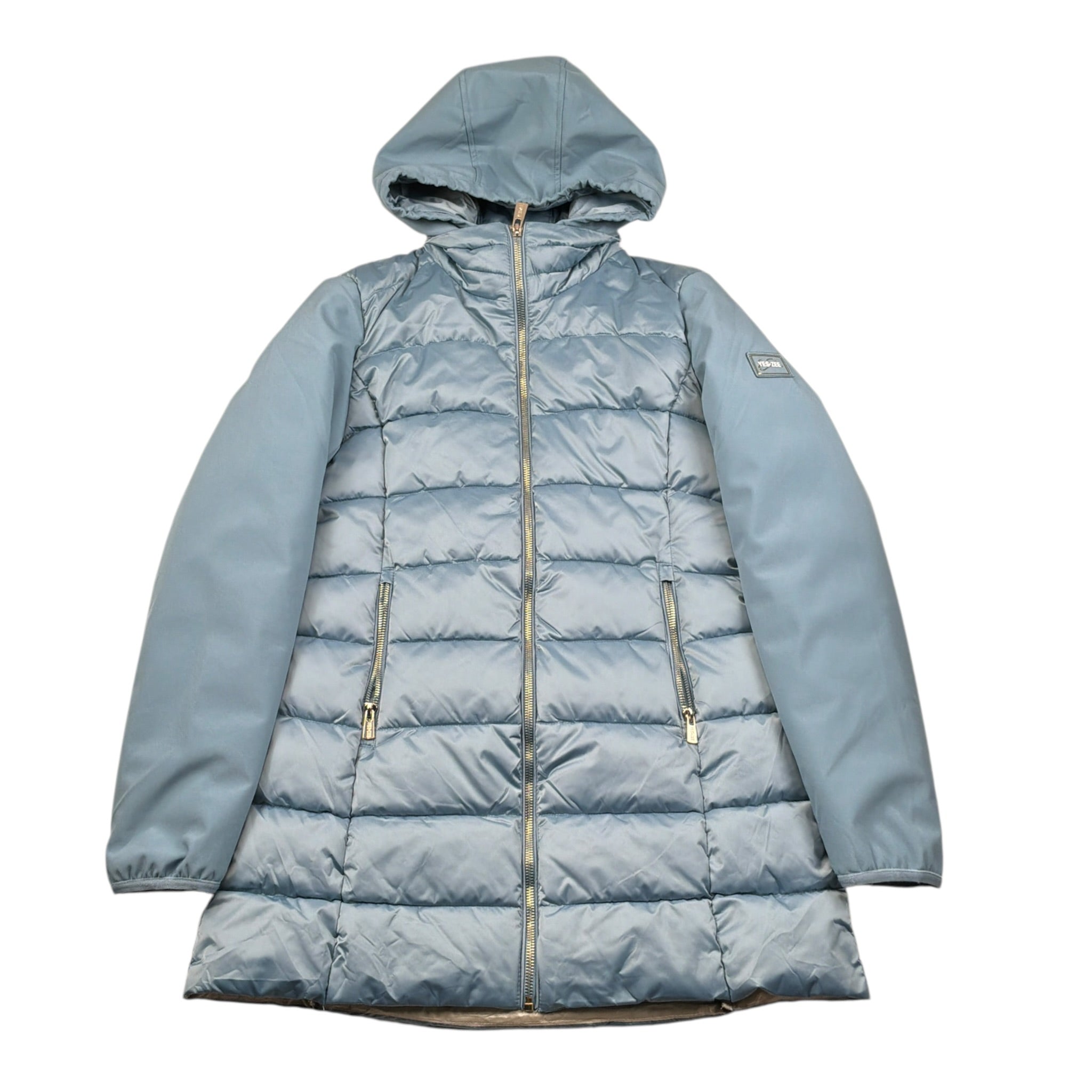 Yes Zee Giubbino tinta unita con Cappuccio Azzurro per Bambina 3025 AZZURRO YES ZEE 