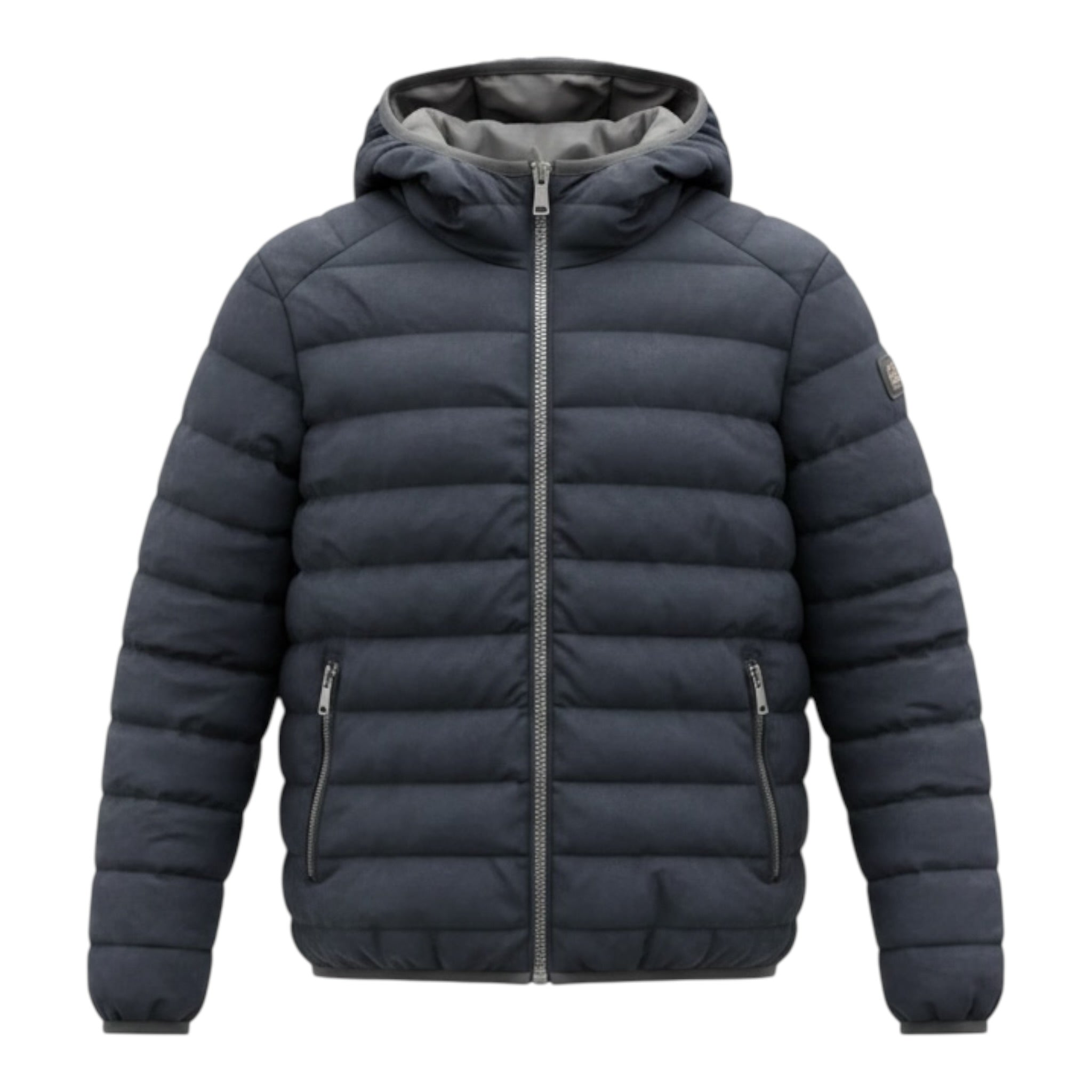 Yes Zee Giubbino tinta unita con Cappuccio Reversibile Blu per Bambino JJ72 BLU YES ZEE 
