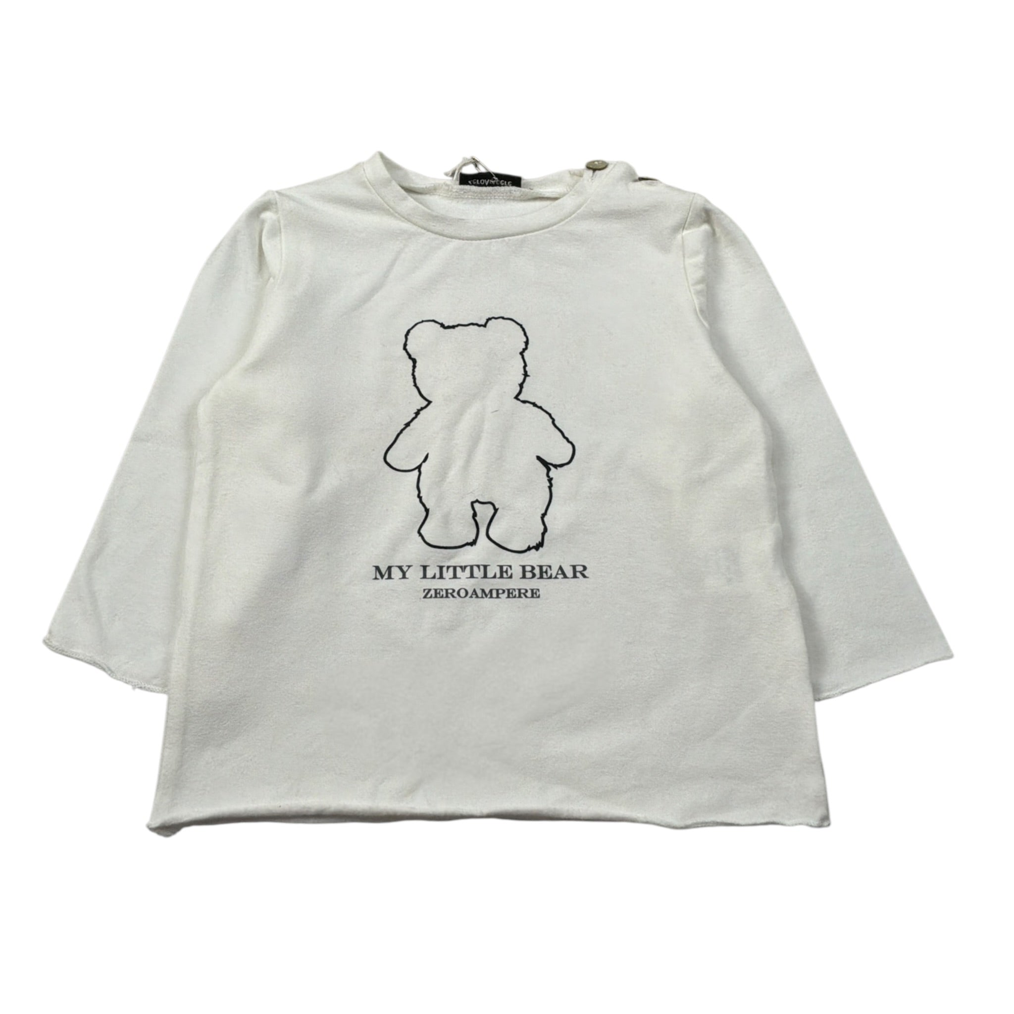 Zero Ampere Shirt Girocollo tinta unita con Stampa Panna per Neonato WILDE PANNA ZERO AMPERE 