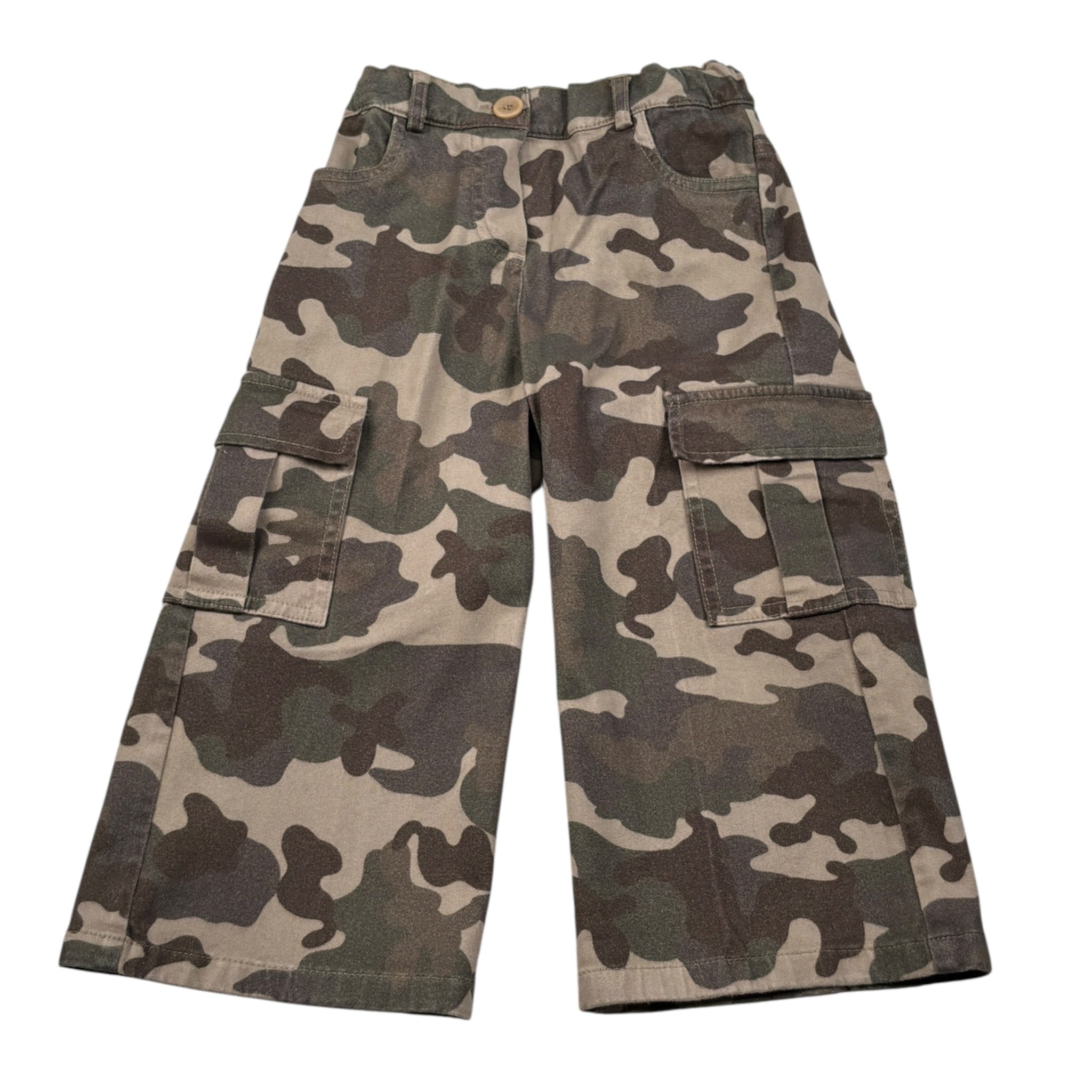 Zhoe & Tobiah Pantalone Fantasia Militare Modello Palazzo Verde per Bambina CA01F VERDE ZHOE & TOBIAH 