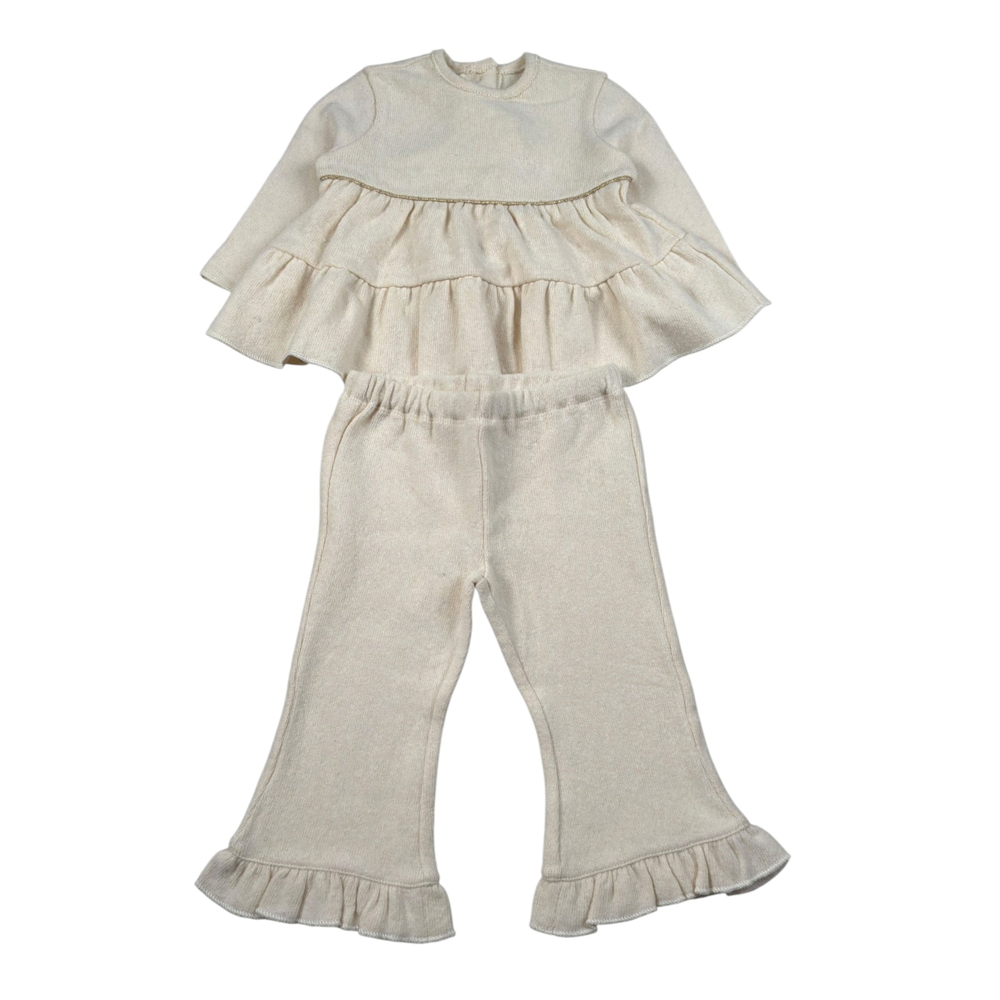 Zhoe & Tobiah Completo 2 Pezzi Maglia-Pantalone tinta unita Panna per Neonata KKT15F PANNA ZHOE & TOBIAH 