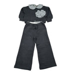 Zhoe & Tobiah Completo 2 Pezzi Felpa-Pantalone tinta unita Grigio per Bambina KKT3F GRIGIO ZHOE & TOBIAH 