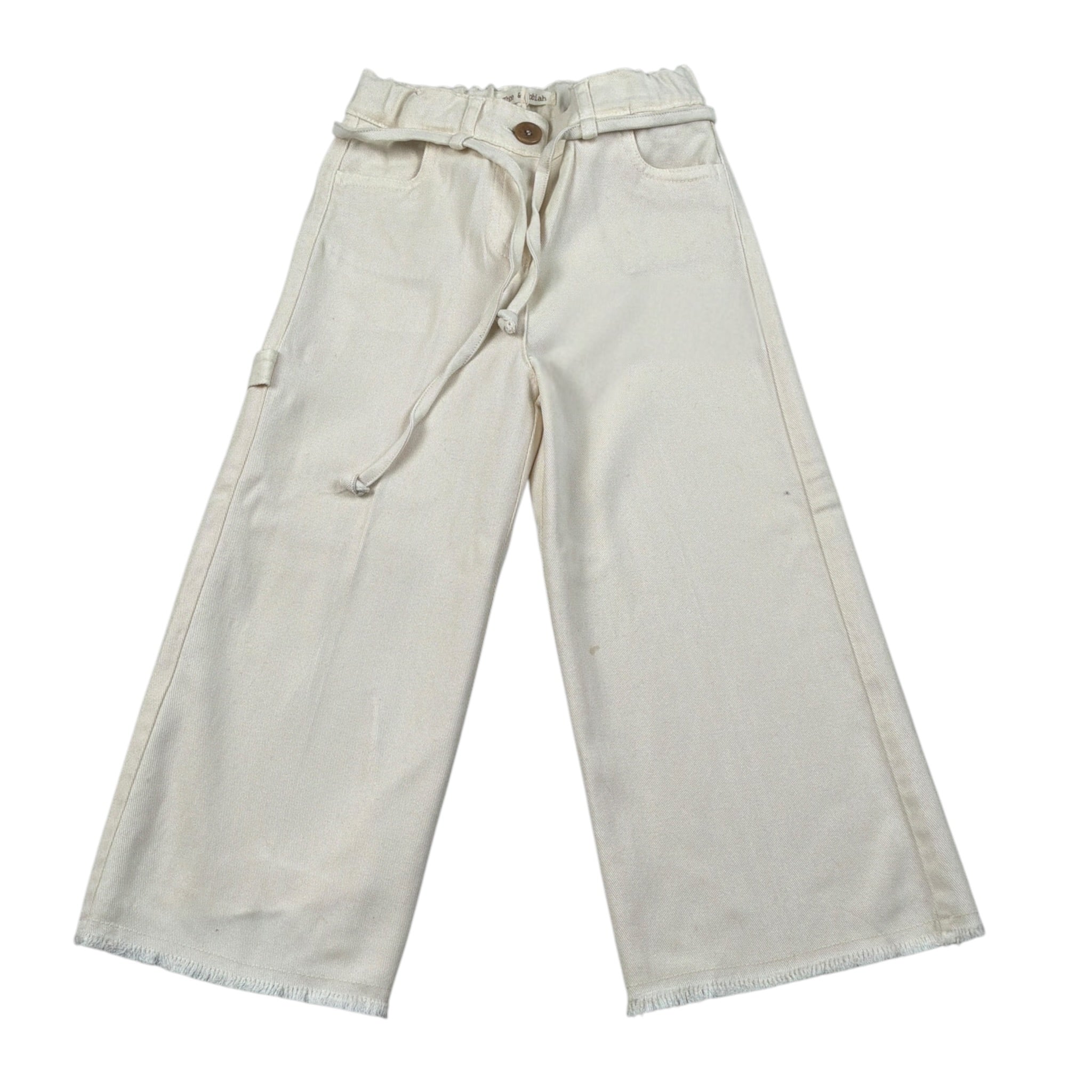 Zhoe & Tobiah Pantalone tinta unita Modello Palazzo Panna per Bambina P&K5F PANNA ZHOE & TOBIAH 