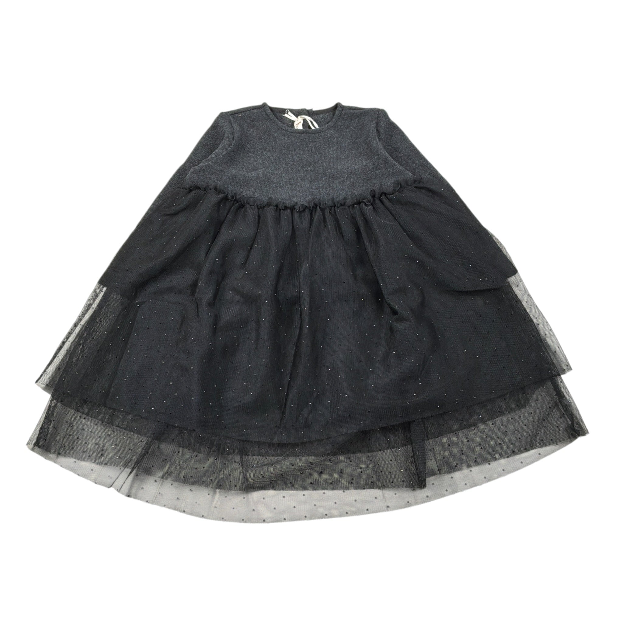 Zhoe & Tobiah Abito Manica Lunga tinta unita Nero per Bambina TWI2F NERO ZHOE & TOBIAH 