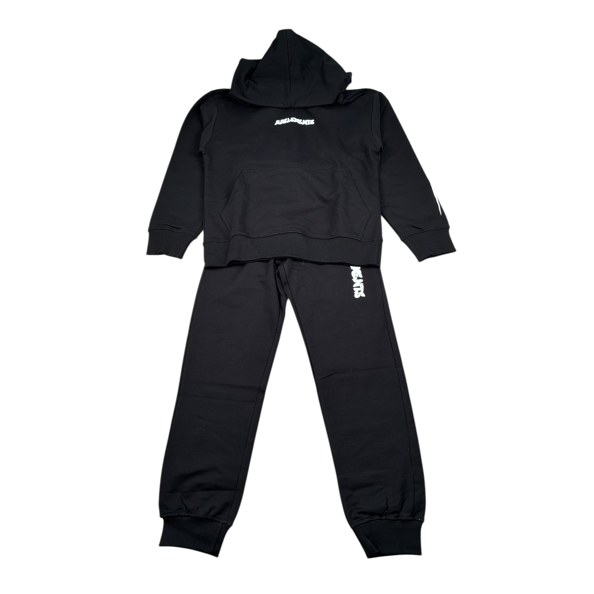 Zu+Elements Completo 2 Pezzi Felpa-Pantalone tinta unita Nero per Bambino ZU1848 NERO ZU+ELEMENTS 