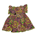4Giveness Abito Mezza Manica Tinta Unita Con Stampa Rosa Per Neonata FGCN3961 ROSA 4GIVENESS 
