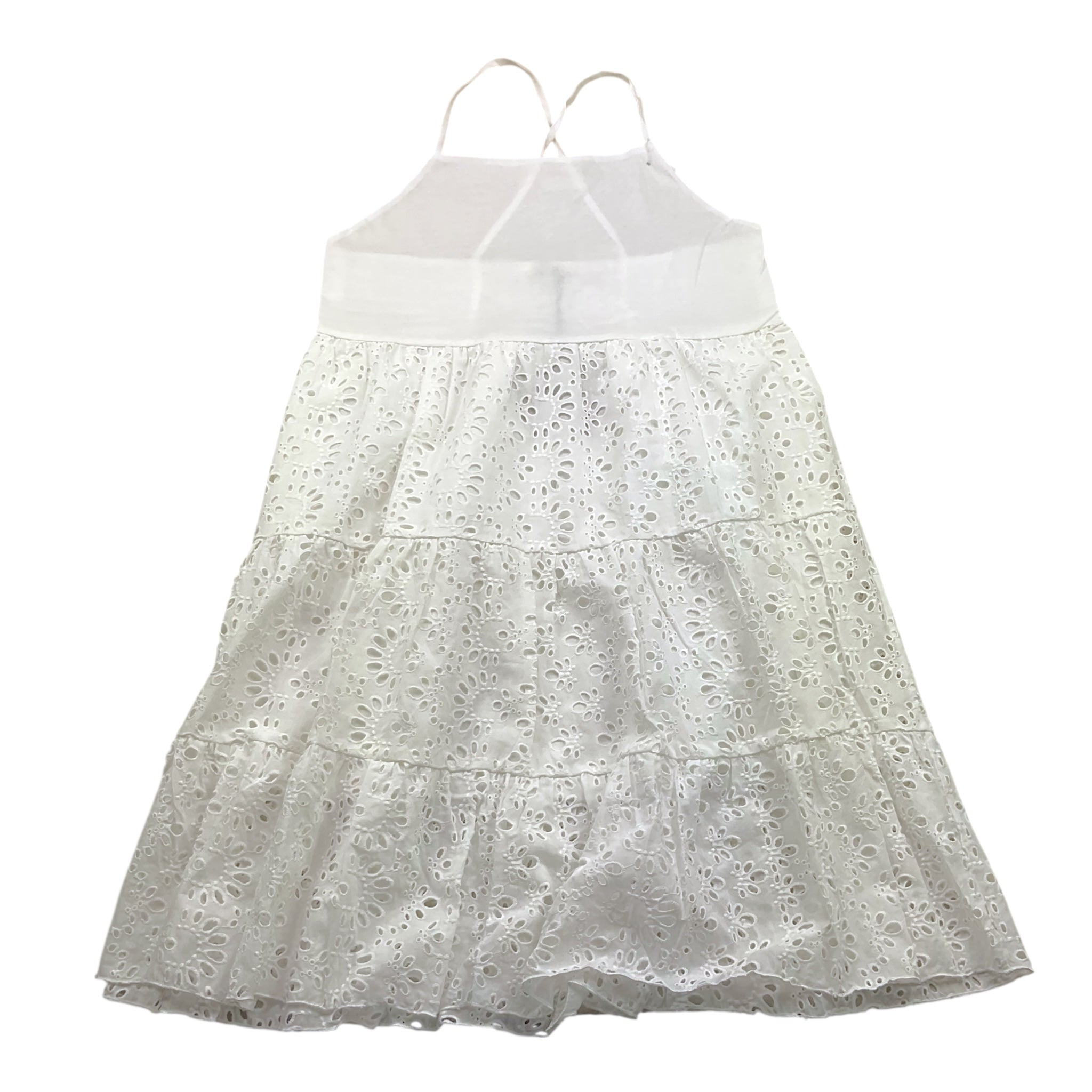 4Giveness Abito Tinta Unita Traforato per Bambina FGCG3992 BIANCO 4GIVENESS 