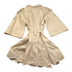 A' La Page Trench Tinta Unita con Ricami per Bambina 25SAGCSP00062 BEIGE A' LA PAGE 