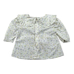 A' La Page Camicia Manica Lunga Tinta Unita Fantasia Floreale per Neonata AL166 BIANCO A' LA PAGE 