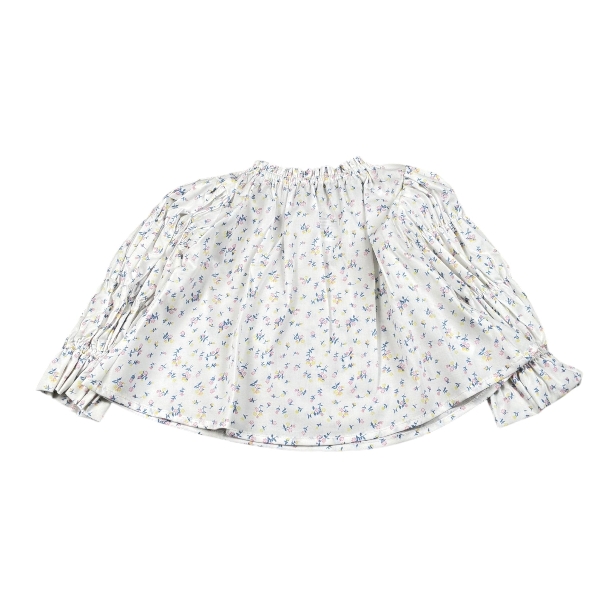 A' La Page Camicia Tinta Unita con Fantasia Fiori per Neonata AL27 BIANCO A' LA PAGE 