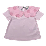 A' La Page Camicia Mezza Manica Tinta Unita con Colletto per Neonata GIADA ROSA A' LA PAGE 