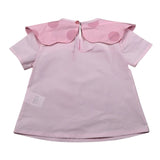 A' La Page Camicia Mezza Manica Tinta Unita con Colletto per Neonata GIADA ROSA A' LA PAGE 