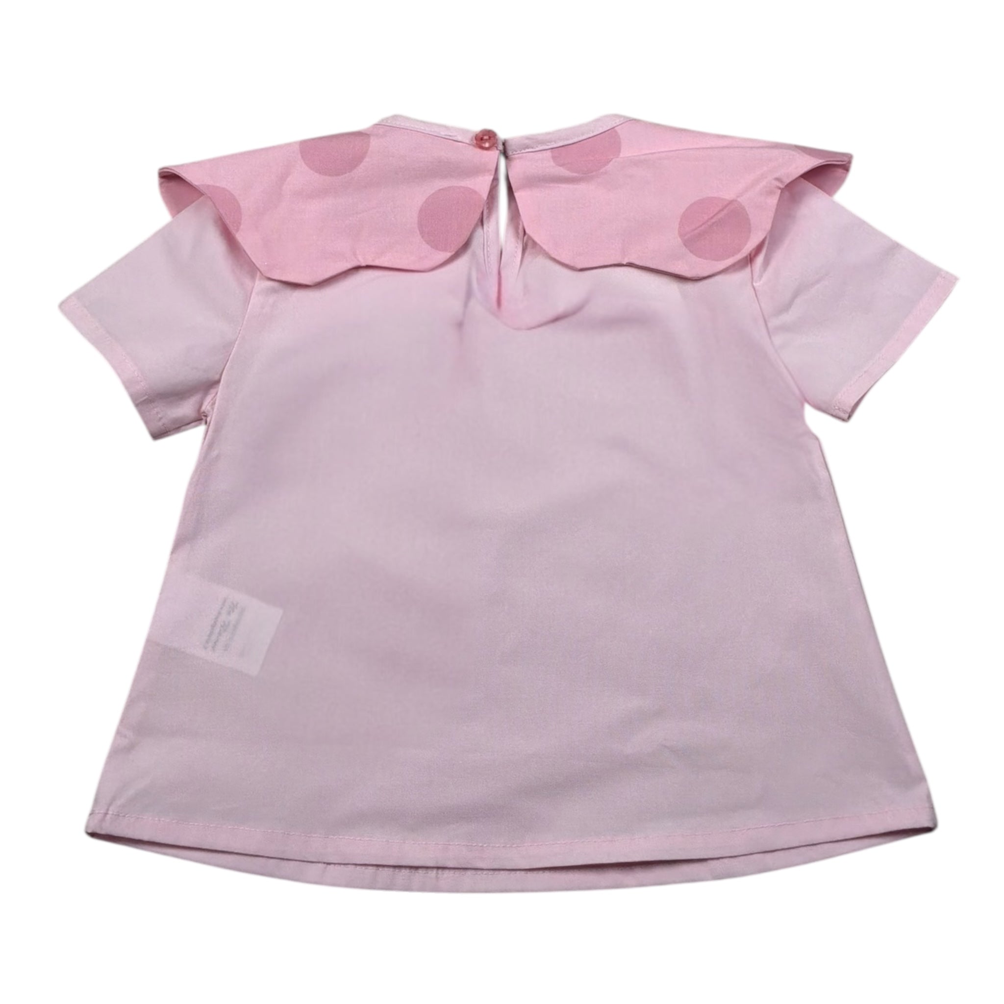 A' La Page Camicia Mezza Manica Tinta Unita con Colletto per Neonata GIADA ROSA A' LA PAGE 