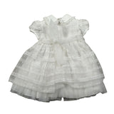 Aletta Abito Mezza Manica tinta unita Cn Tulle Bianco per Neonata HP220335C BIANCO ALETTA 