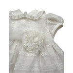 Aletta Abito Mezza Manica tinta unita Cn Tulle Bianco per Neonata HP220335C BIANCO ALETTA 